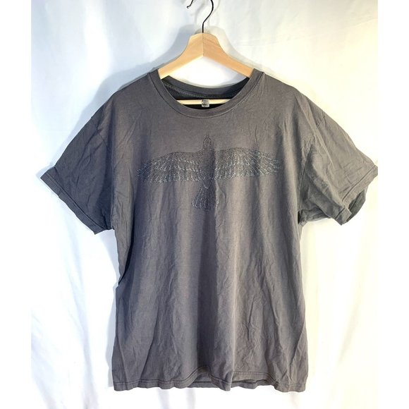 American Apparel T-Shirt Mens XL Cool Crow Graphic - Picture 4 of 5